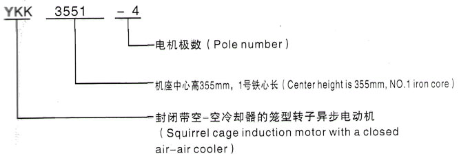 YKK系列(H355-1000)高压YE2-180L-4三相异步电机西安泰富西玛电机型号说明